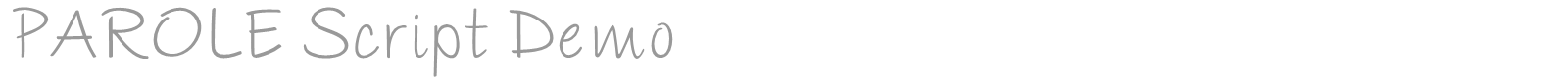 Parole Script font preview